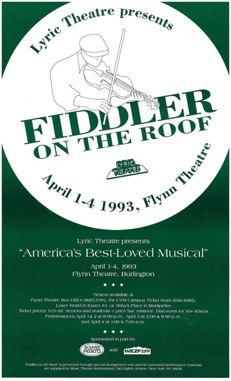 Fiddler On The Roof Lyric Theatre Company