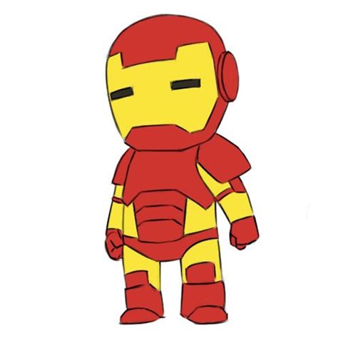 Iron Man Cartoon Drawing Easy