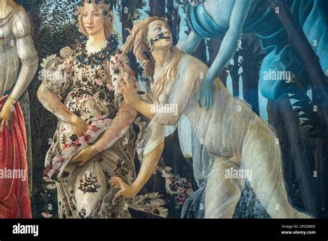 The Primavera, meaning Spring, painted by Sandro Botticelli on display ...