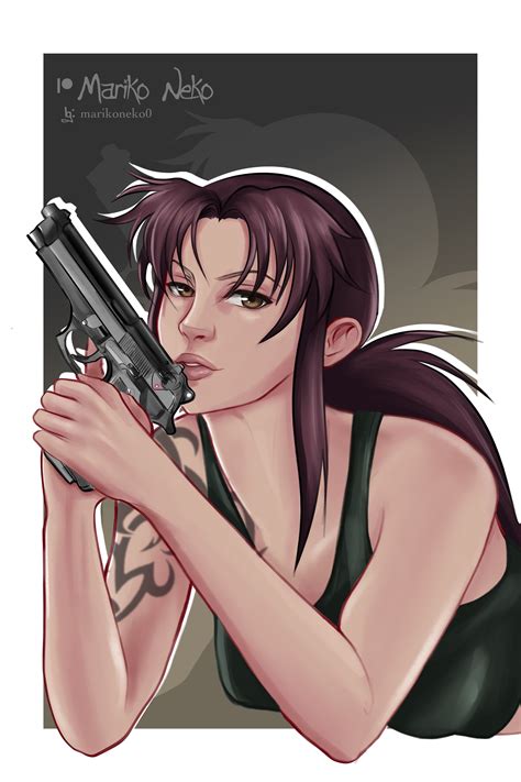 Rule 34 1girls Black Lagoon Female Female Only Gun Marikoneko Marikoneko0 Revy Solo 6284523