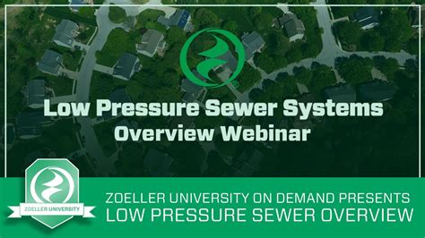 Low Pressure Sewer Overview Webinar Youtube