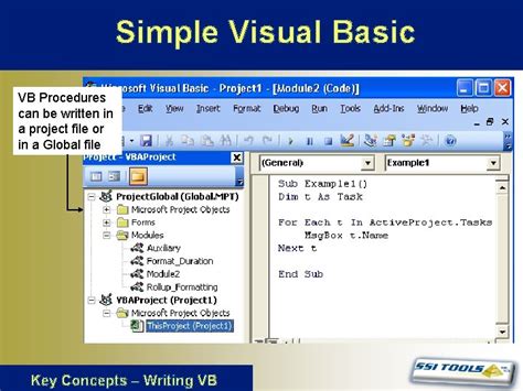 simple visual basic key concepts  simple vb