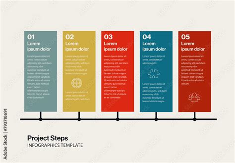 Project Steps Infographics Template Stock Template Adobe Stock