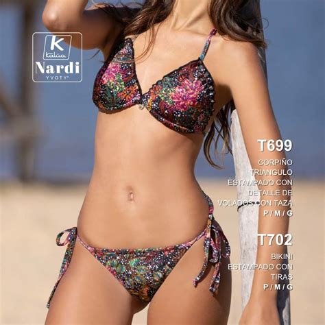 Bikini Estampado Con Tiras Yvoty By Nardi