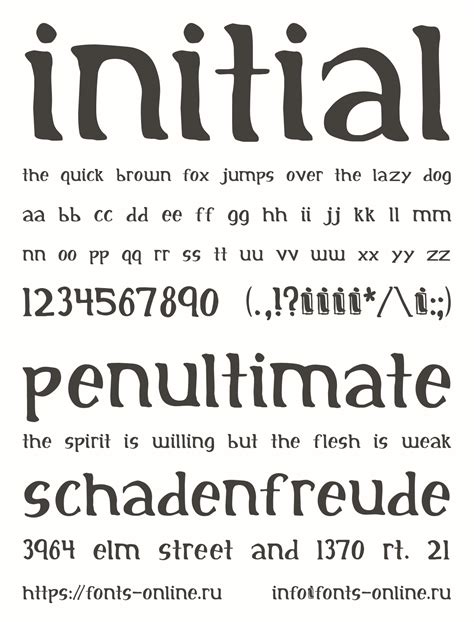 initial font