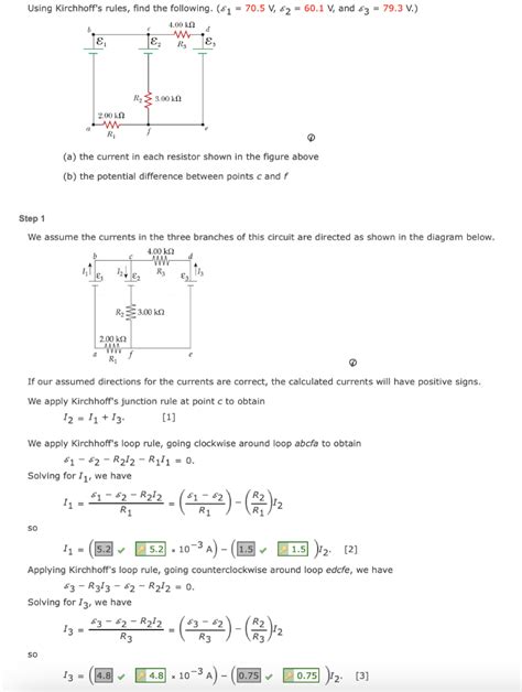 Solved Using Kirchhoffs Rules Find The Following 1