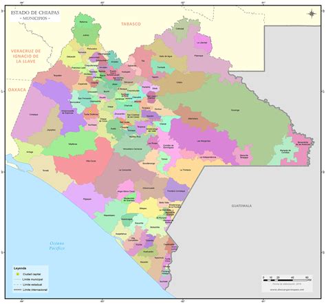 Mapa de municipios de Chiapas | DESCARGAR MAPAS