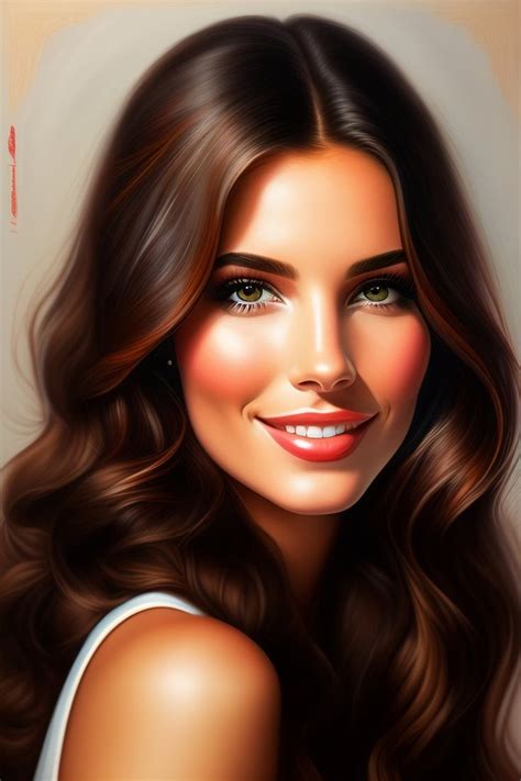 Lexica Portrait Draw Beautiful Girl Brunette Digital Portrait Art Beautiful Eyes Character