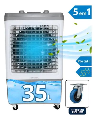 Climatizador De Ar Gela O Ambiente - Climatizador De Ar Ambiente Portátil Evaporativo Água E Gelo Branco ...