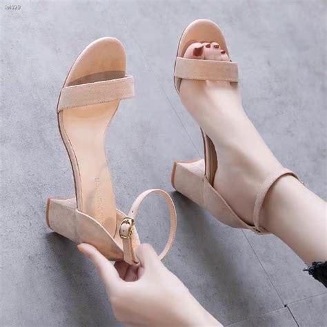 HOT KOREAN NEW SANDAL CHUNKY HEELS WITH STRAP Shopee Philippines