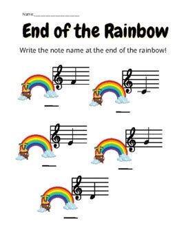 End Of The Rainbow Treble Clef By Amber Waldron Studios Tpt