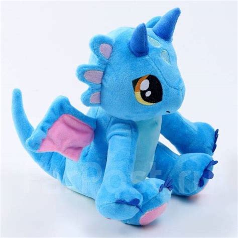 Мягкая игрушка «Дракон большой», голубой, новый, в наличии, доставка по ...