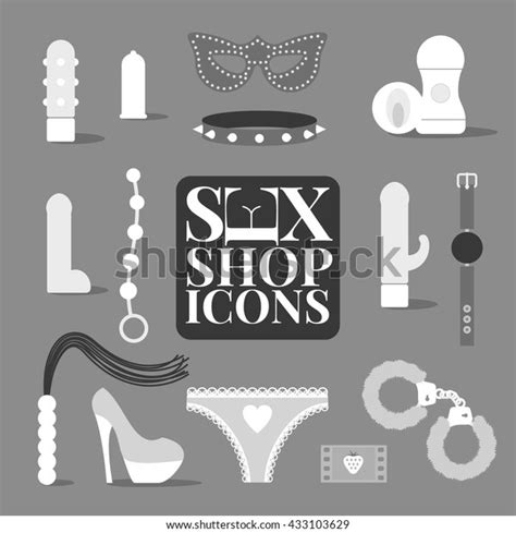 Sex Shop Products Icons Symbols Vector Stock Vector Royalty Free Shutterstock