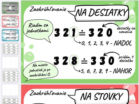 Zaokrúhľovanie na desiatky, stovky a tisícky - Matematika