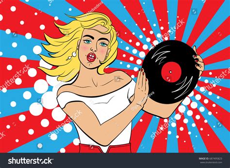 Sexy Surprised Blonde Pop Art Woman Stock Vector Royalty Free Shutterstock