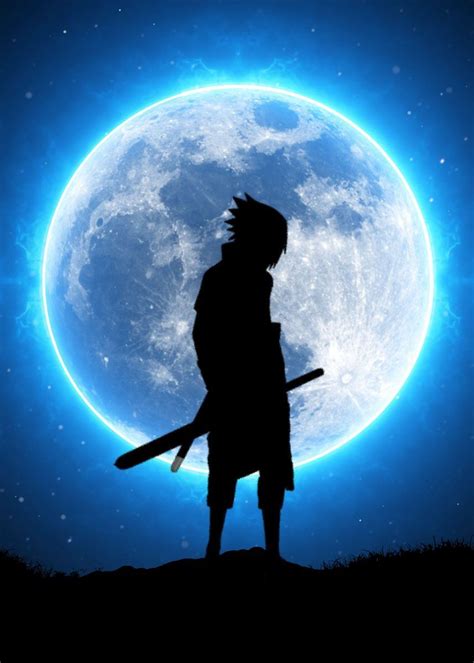 'Sasuke uchiha blue moon' Poster by Ihab Design | Displate | Sasuke ...