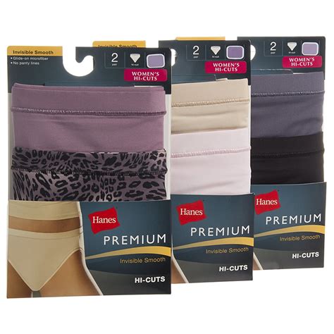 Pack Hanes Premium Microfiber Briefs Panties Set For Women Tagless Bikini Low Rise Hi Cut