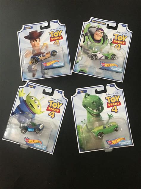 Pixar Toy Story Hot Wheels Woody Buzz Lightyear Alien Rex Set Of