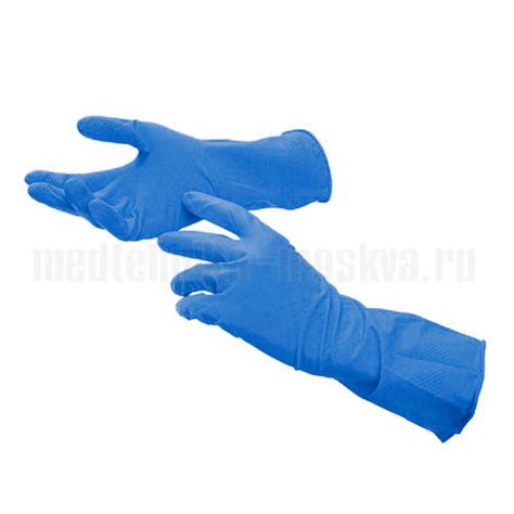 Латексные перчатки Benovy Latex High Risk, синие купить в Москве ...