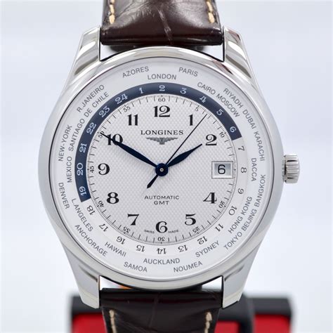 Longines Master Automatic GMT L2.802.4.70.3 Steel Leather Mens Watch ...
