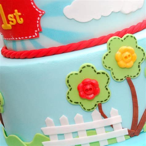 Hot Air Balloon First Birthday Cake Cake By Marjorie Cakesdecor