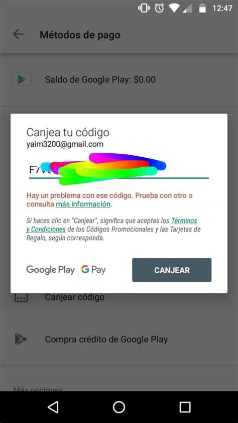 Ayer Compr Una Tarjeta De Regalo Para Playstore Y Aparece C Digo No