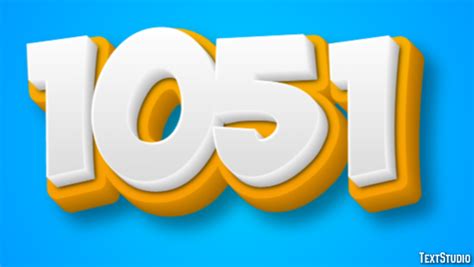 1051 Text Effect and Logo Design Number