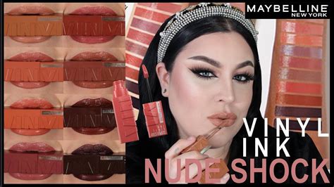 Maybelline Superstay Vinyl Ink Nude Shock Lip Swatch Review Maybelline Super Stay