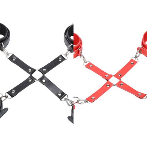 Bondage Cross Sex Esposas Trenzadas Restricciones Tobillo Muñequeras Conjunto De Cinturón