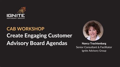 Create Engaging Customer Advisory Board Meeting Agendas Youtube