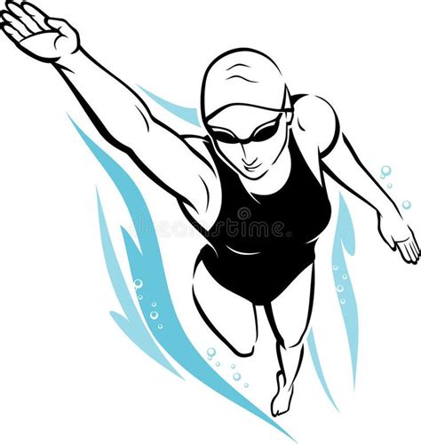 Swimming MTN Stadium Swimming Cartoon Swimmer Illustration