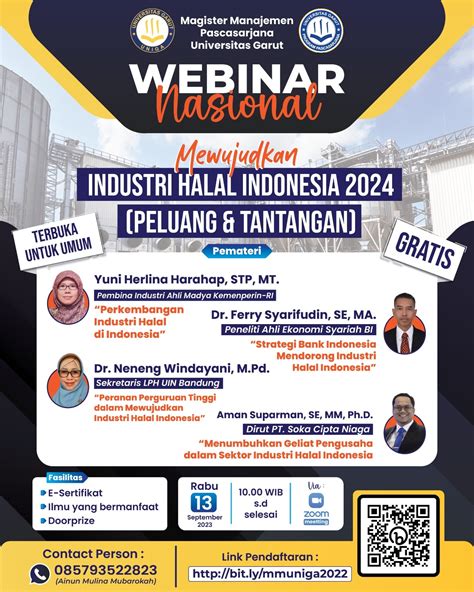 Webinar Nasional Dengan Topik Mewujudkan Industri Halal Indonesia