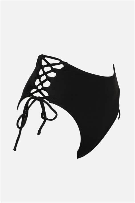 Trendyolmilla Siyah Büzgülü Yüksek Bel Hipster Bikini Altı TBESS BA Fiyatı Yorumları