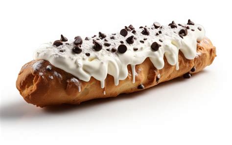Premium Photo Creamy Cannoli Pastry On White Background