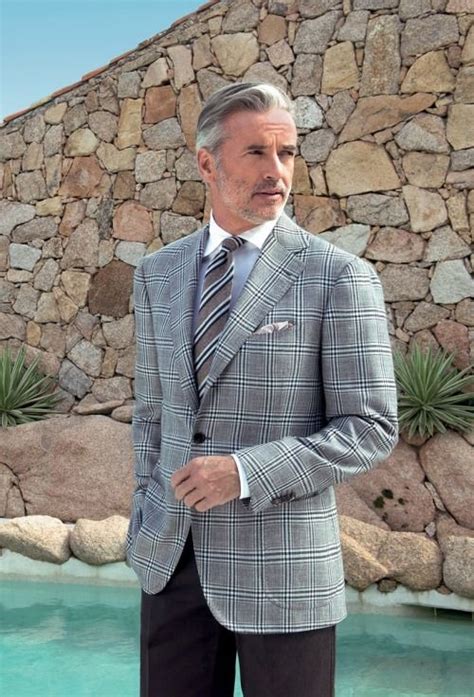 Sharp Dressed Man Well Dressed Men Navy Suit Pink Shirt Grey Hair