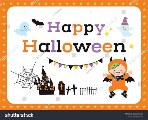 Cute Baby Dressed Halloween Costumes Stock Vector (Royalty Free ...