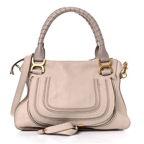 CHLOE Calfskin Medium Marcie Satchel Blush Nude FASHIONPHILE