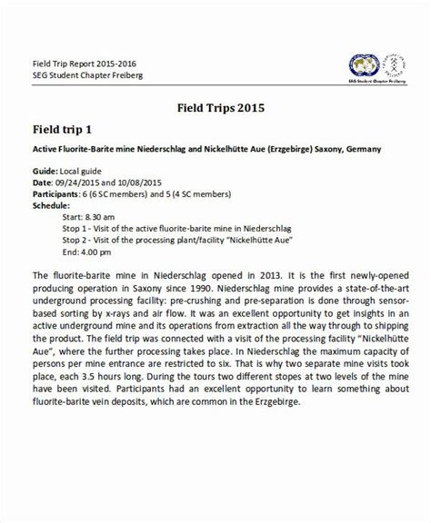 Field Report Example Peterainsworth