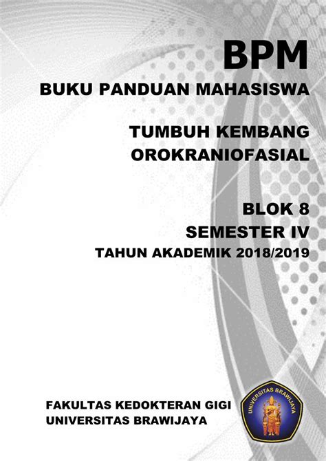 Pdf Buku Panduan Mahasiswa Tumbuh Kembang Akademikpdgub Staff Ub Ac