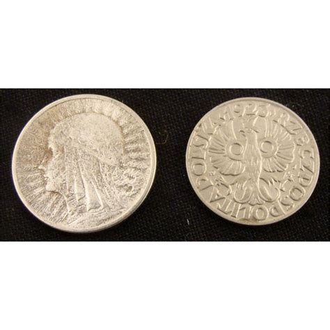 Poland 2 Zloty 1934 Silver Coin & 20 Groszy 1923