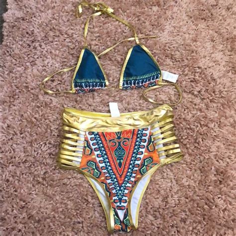 African Print Bikini Gem