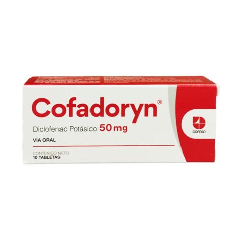 Cofadoryn Diclofenac Potásico 50 Mg X 10 Tabletas Cofasa Farmadon