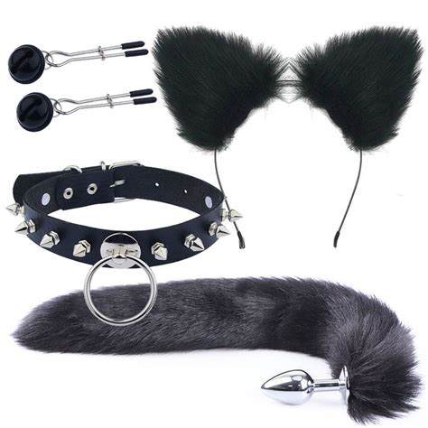 Kit Plug Anal Queue De Chat Et Oreille BDSM Boutique