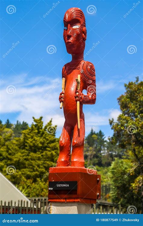 Maori Carving At The Te Puia Park Editorial Stock Image Image Of