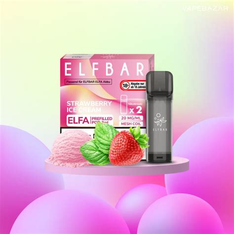 Elf Bar ELFA Strawberry Ice Cream Pod Nur 6 50