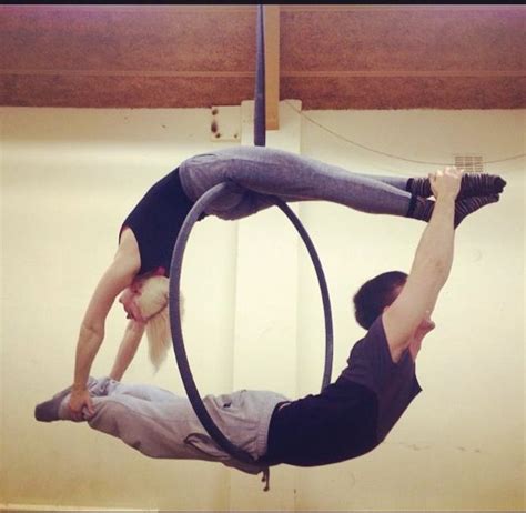 Doubles Aerial Hoop Aerial Arts Move Pole Partners Male And Female