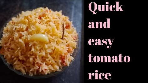 Tomato Rice టొమాటో రైస్ How To Make Tomato Rice In Telugu Easy