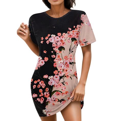 Yuhaotin Female Spring Dresses For Women 2024 Plus Size Short Women