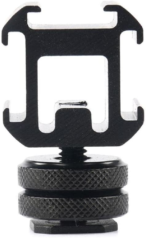 Hero S Hot Shoe Mount Adapter Dual Screws Bracket Stand Holder For Dslr Camera For Led Video