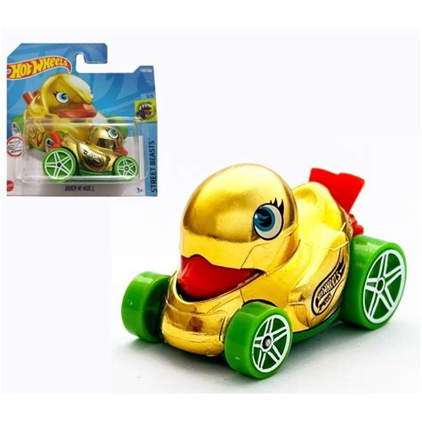 Pato Duck n roll Hot Wheels Miniatura Temático T Hunt TH Shopee Brasil